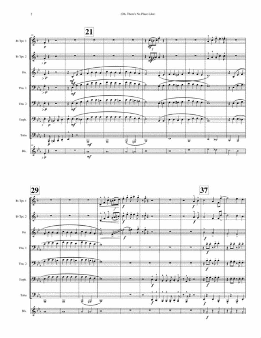 (There's No Place Like) Home For The Holidays Brass Ensemble scores gallery preview page 2