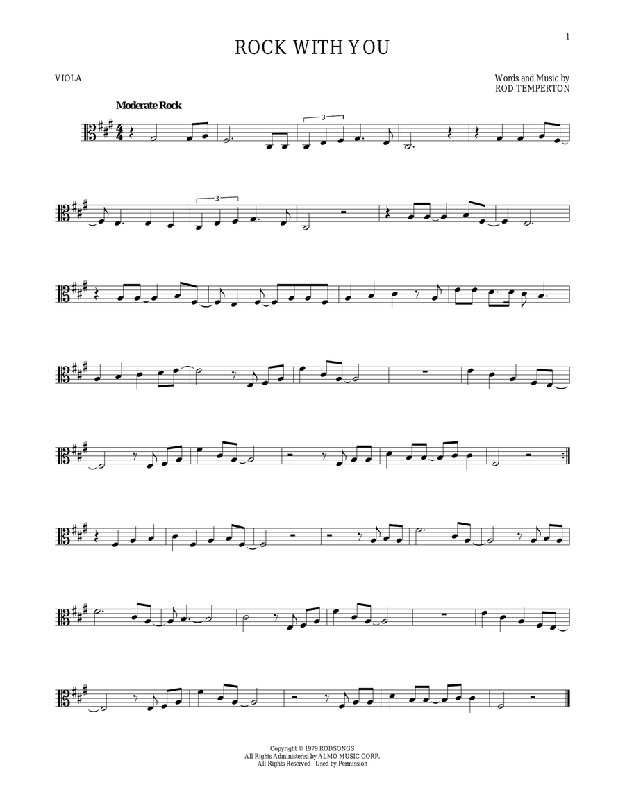 Rock With You Viola Solo scores gallery preview page 1