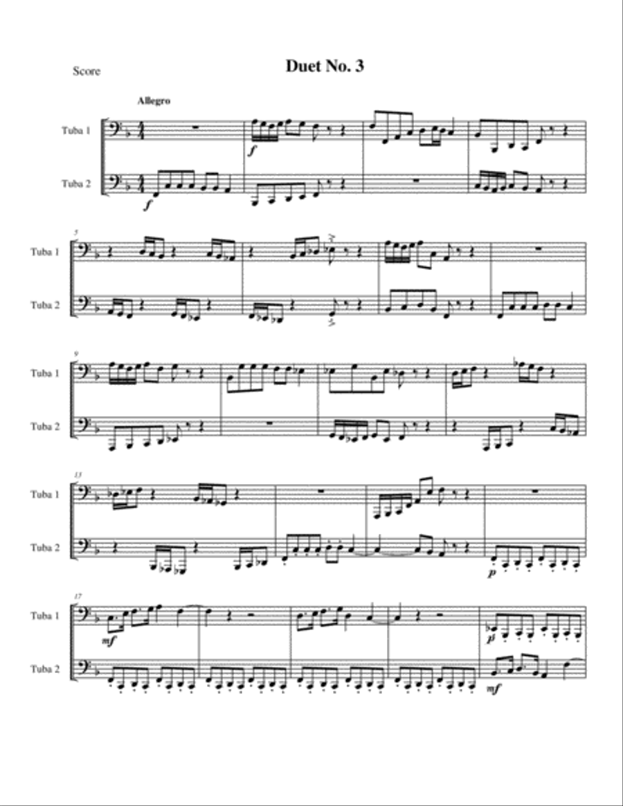 10 Tuba Duets for Teens Brass Duet scores gallery preview page 6