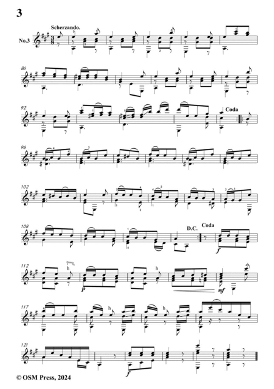 Coste-Feuilles d'Automne(Douze Valse),Op.41,for Guitar Acoustic Guitar scores gallery preview page 4