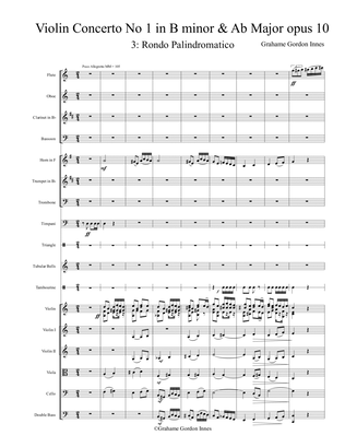 Violin Concerto No 1 in B minor and A flat Major, Opus 10 - 3rd Movement (3 of 3) - Score Only