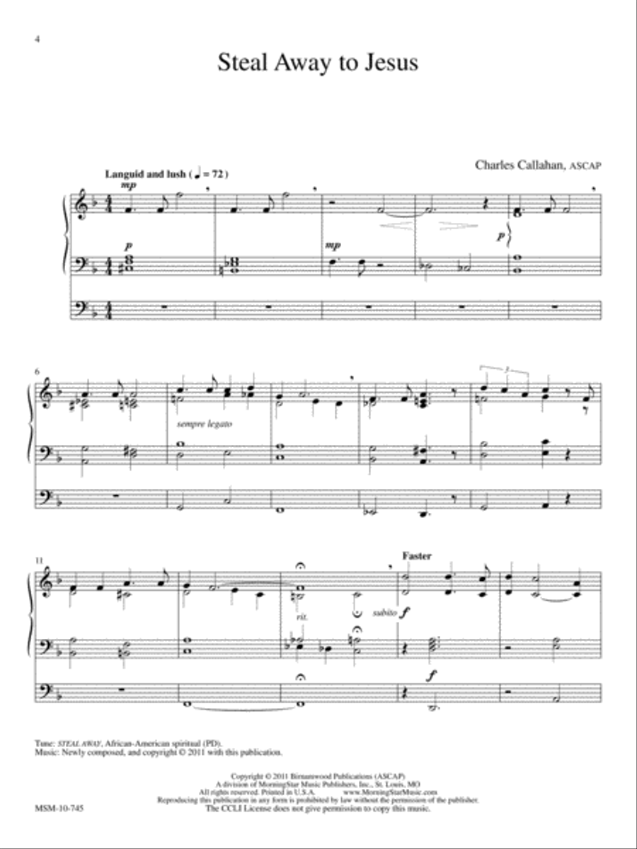 Spiritual Suite Spiritual Suite Organ scores gallery preview page 3