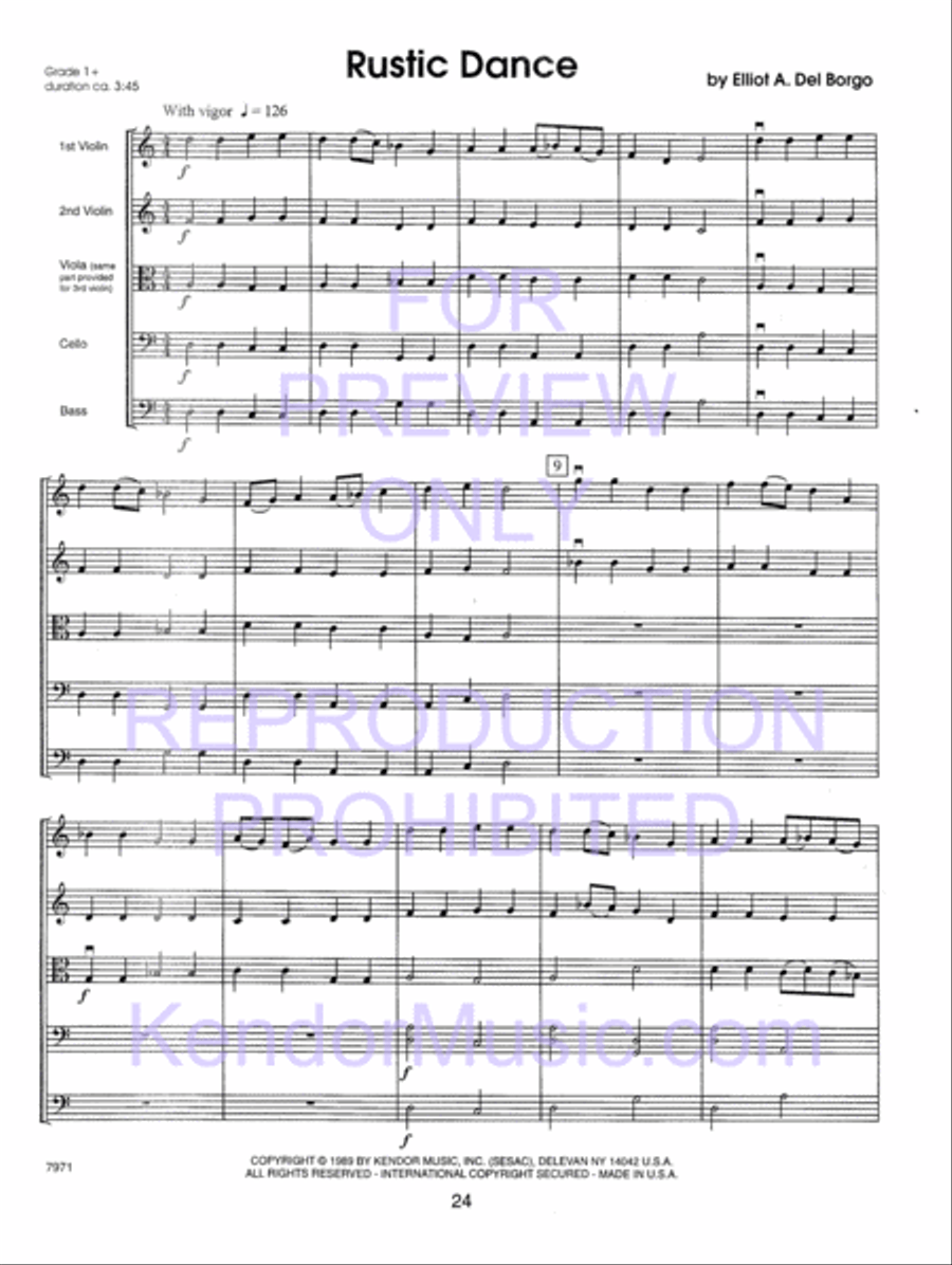 Kendor Concert Favorites , Volume 1 (Score) - with MP3s String Orchestra scores gallery preview page 29