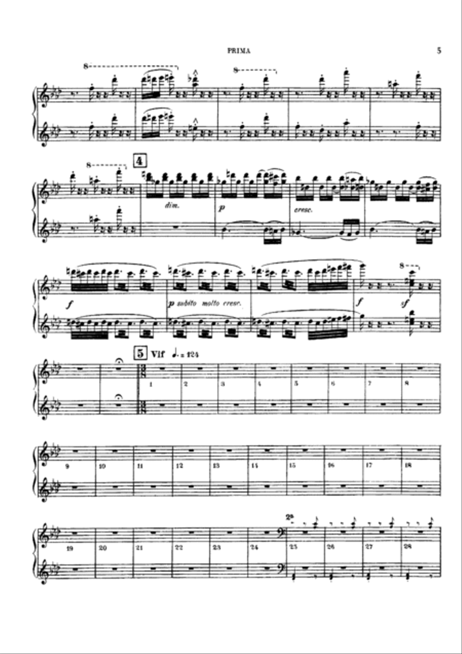 Dukas L'apprenti Sorcier, for piano duet(1 piano, 4 hands), PD811 1 Piano, 4-Hands scores gallery preview page 4