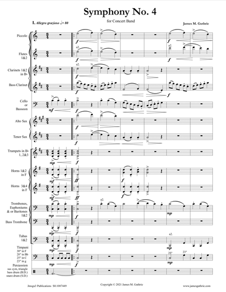 Guthrie: Symphony No. 4 for Concert Band image number null