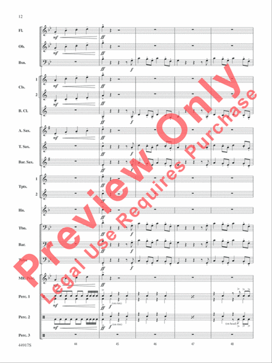 Uptown Funk Concert Band scores gallery preview page 26