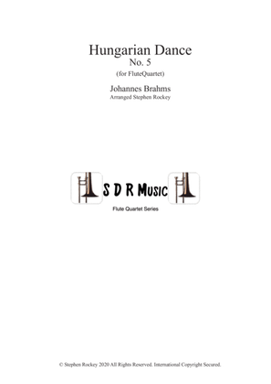 Book cover for Hungarian Dance No.5 for Flute Quartet