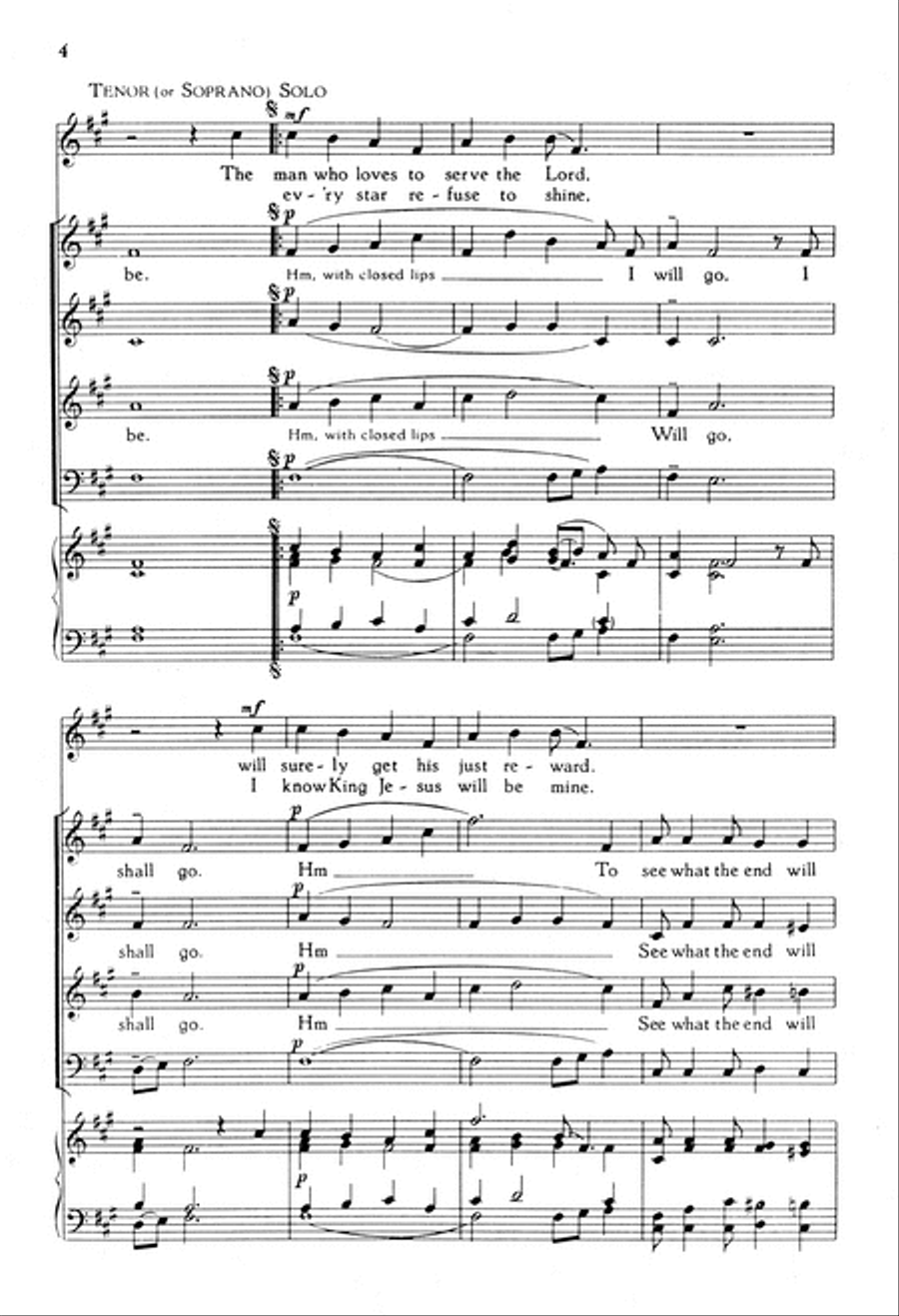 Done Made My Vow to the Lord 4-Part scores gallery preview page 4