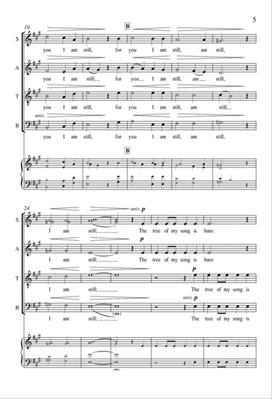 For You I Am Still from For a Breath of Ecstasy 4-Part scores gallery preview page 4