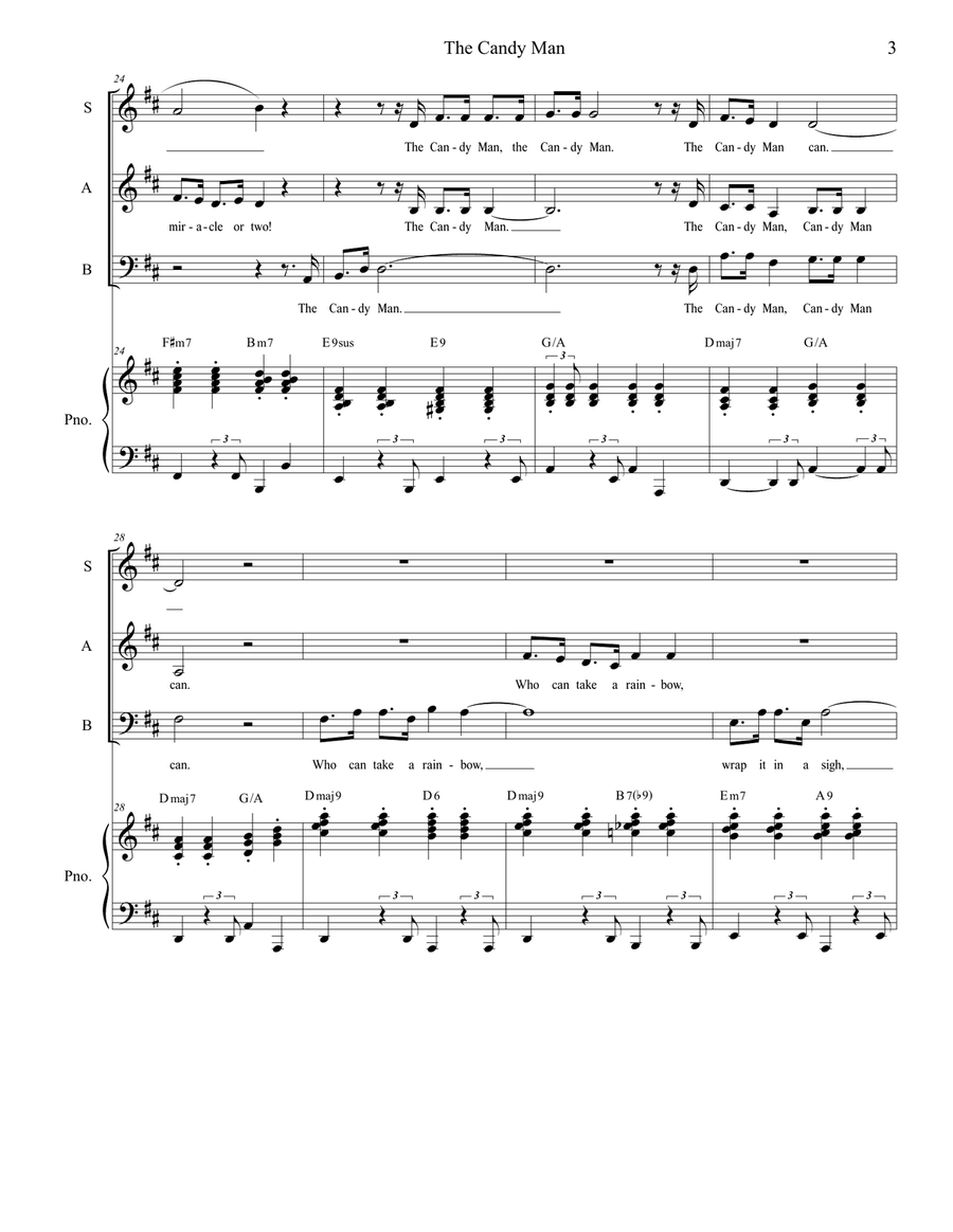 The Candy Man 3-Part scores gallery preview page 3