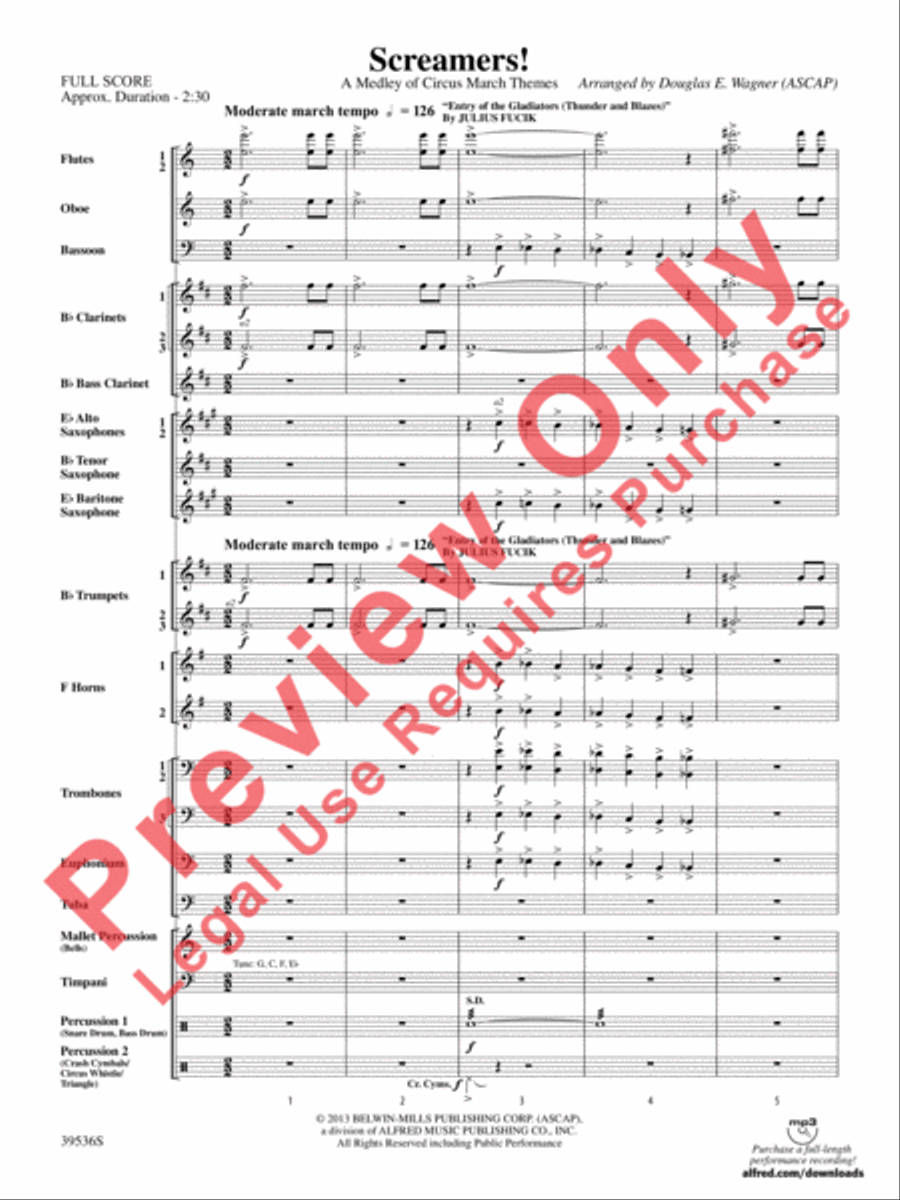 Screamers! Screamers! Concert Band scores gallery preview page 4