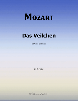 Book cover for Das Veilchen,by Mozart,in G Major