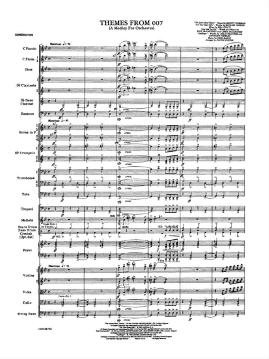 Themes from 007: Score Full Orchestra scores gallery preview page 3