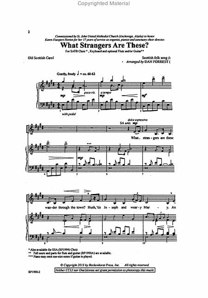 What Strangers Are These? (SATB) image number null