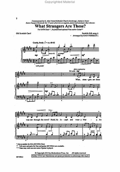 What Strangers Are These? (SATB) image number null