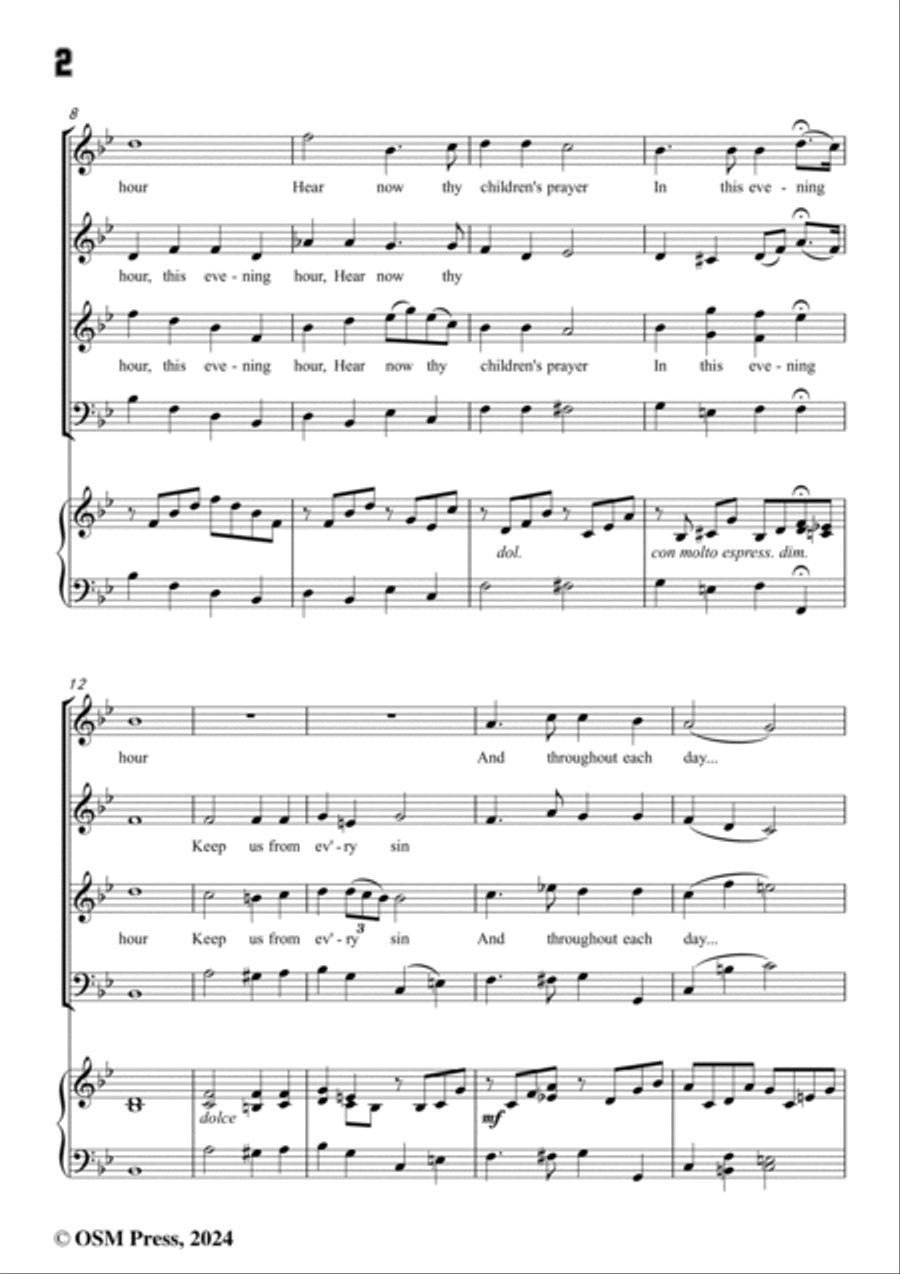 John M. Abbot-Evening Prayer,in B flat Major Voice scores gallery preview page 4