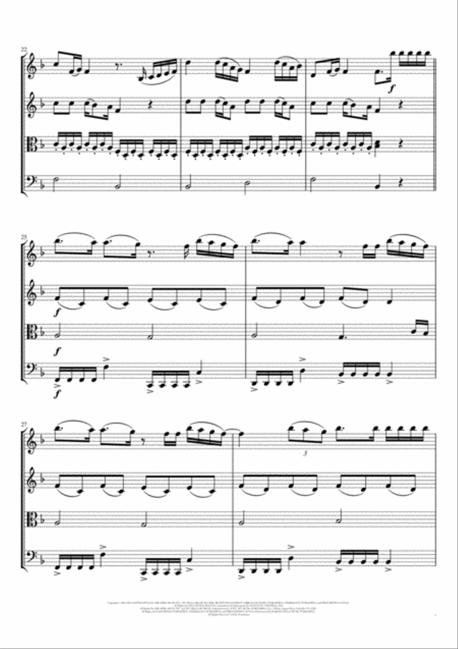 Wrecking Ball String Quartet scores gallery preview page 4