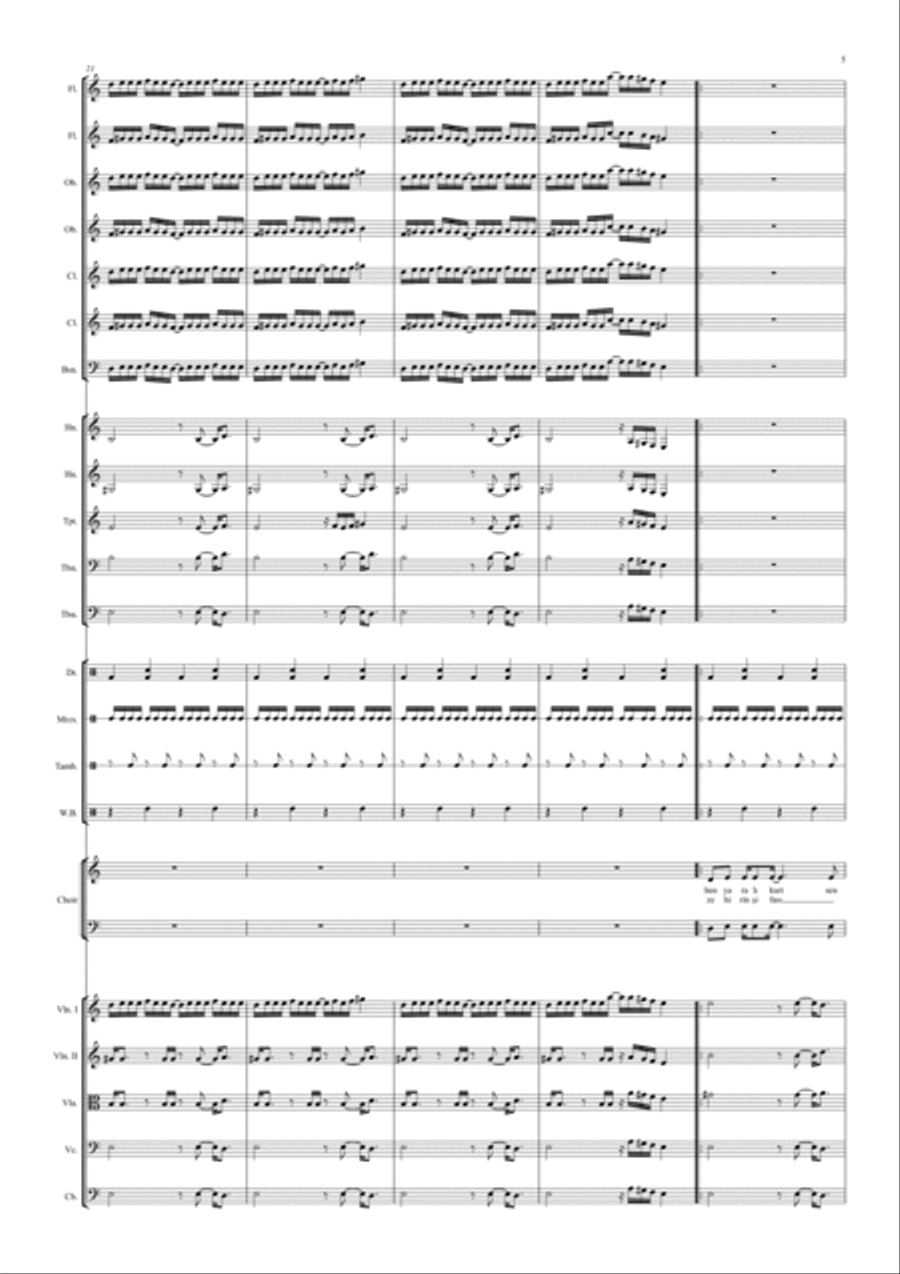 Gibi Gibi Gibi Gibi Full Orchestra scores gallery preview page 5