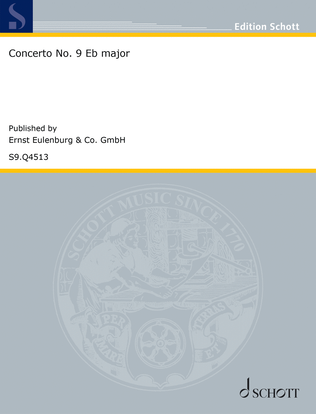 Book cover for Concerto No. 9 Eb major