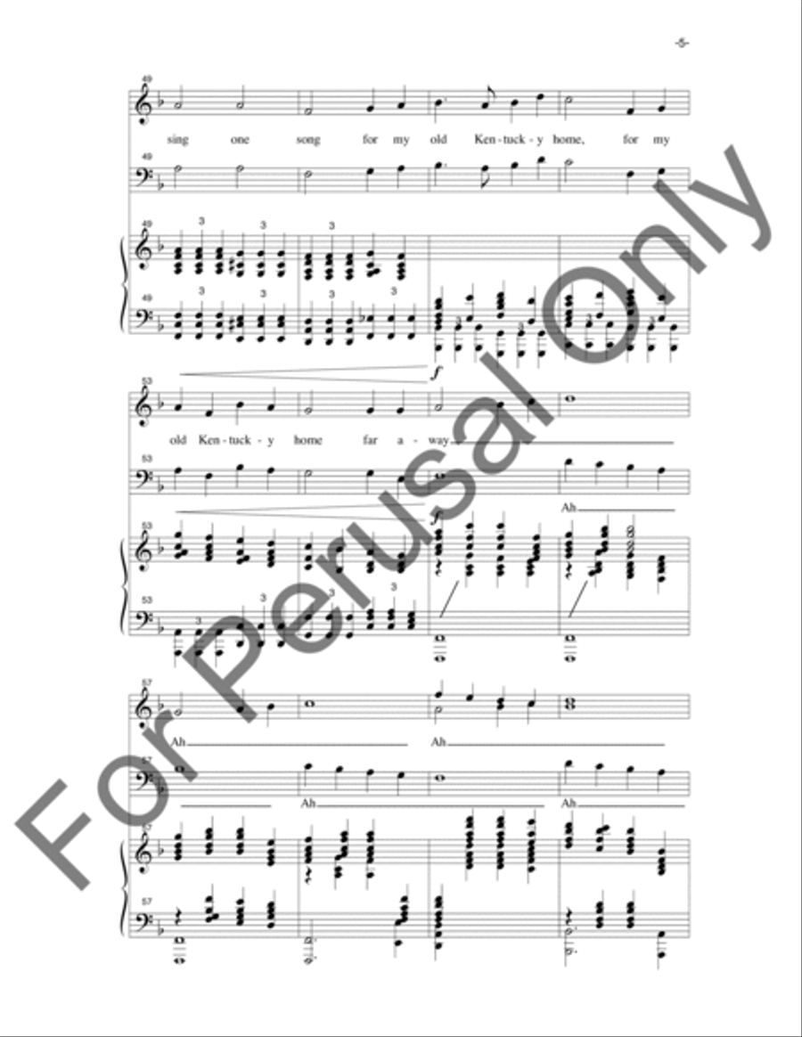 My Old Kentucky Home 4-Part scores gallery preview page 6