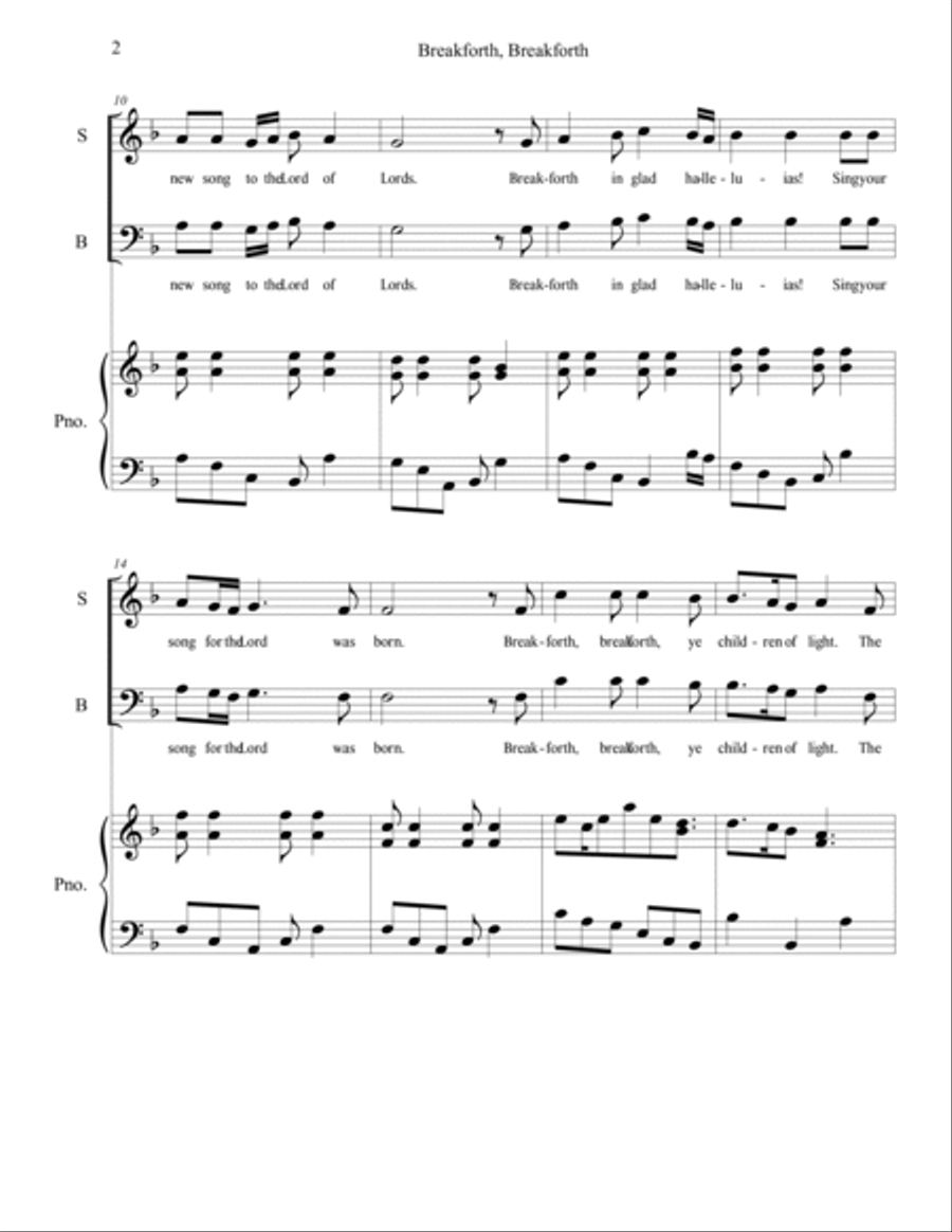 Breakforth Breakfoth Breakforth Breakfoth 4-Part scores gallery preview page 2
