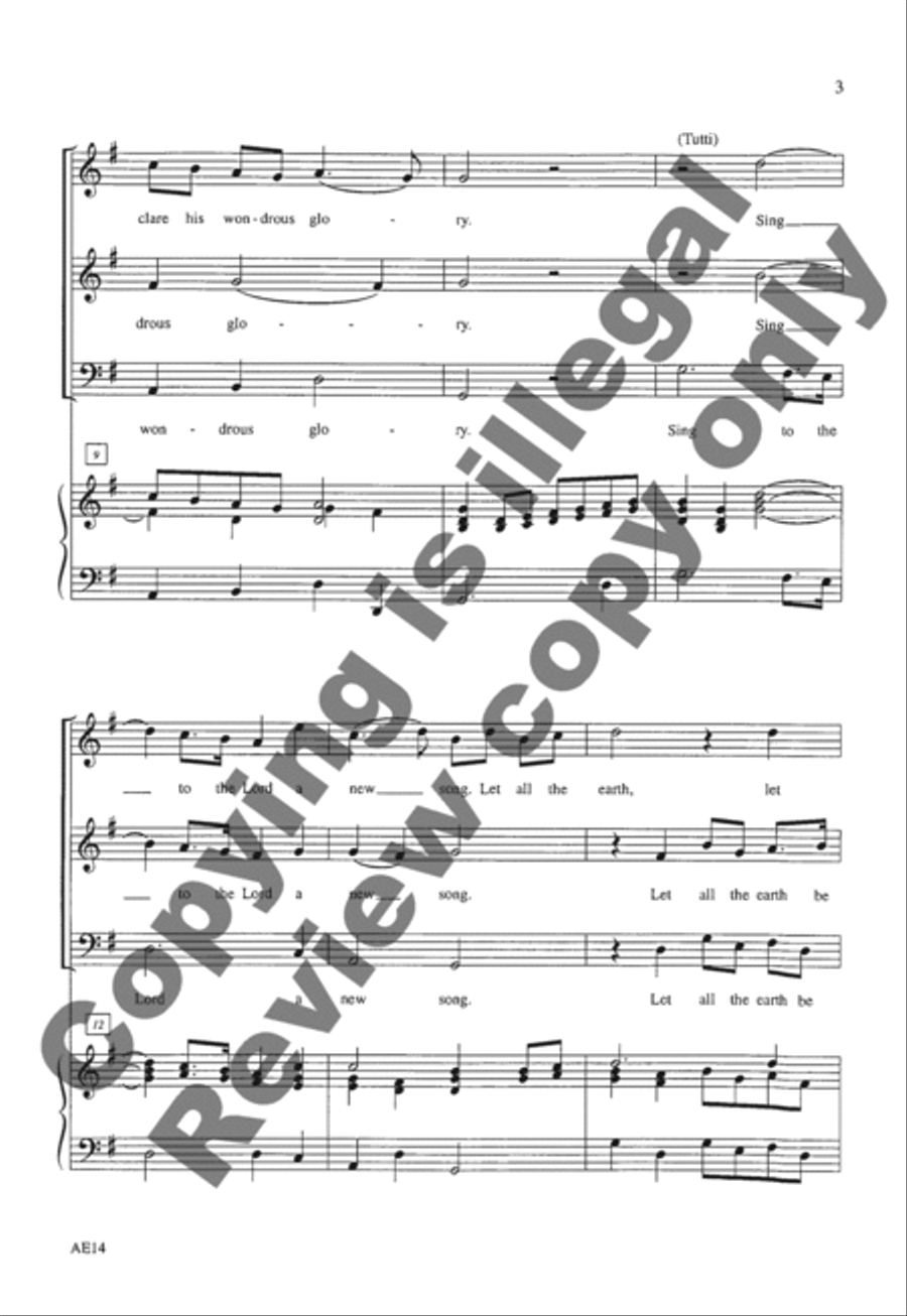 Sing to the Lord Sing to the Lord 3-Part scores gallery preview page 4