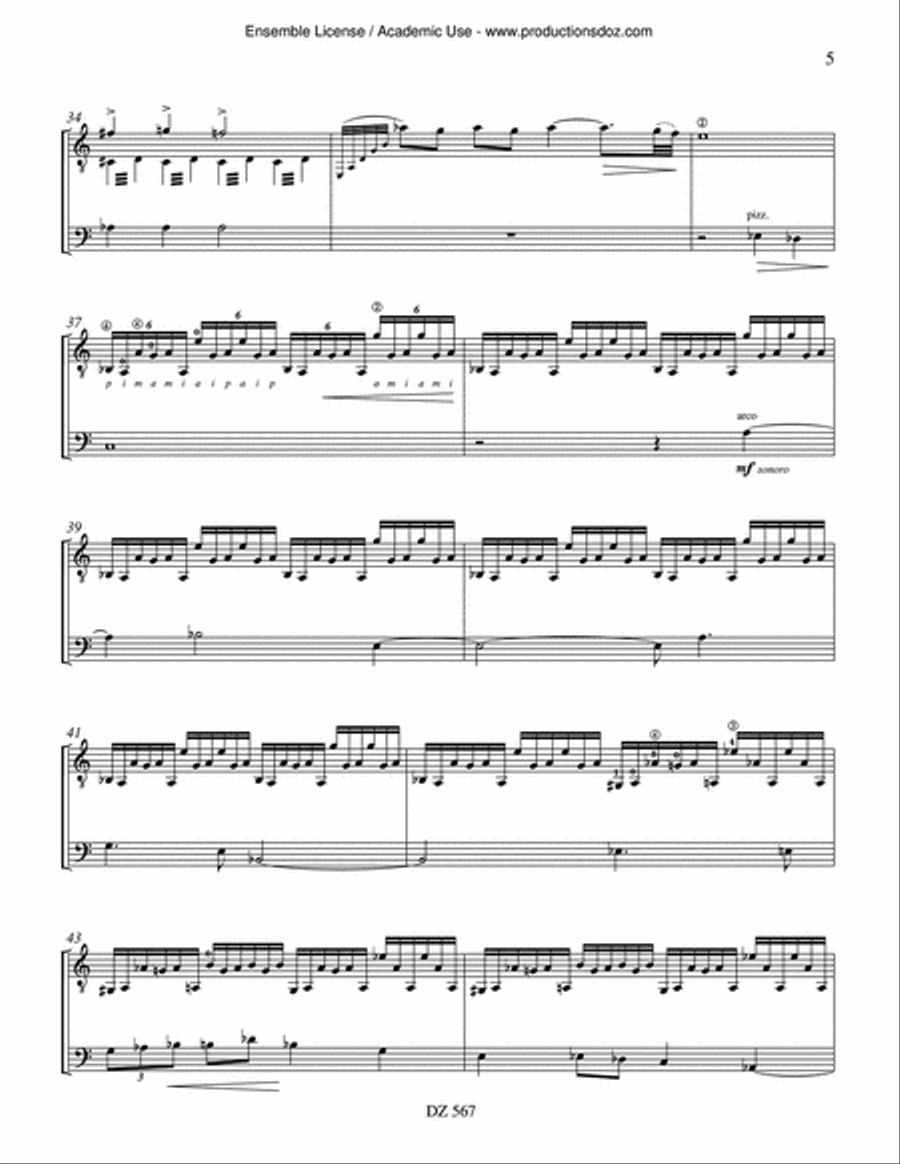 Lamento Double Bass scores gallery preview page 5