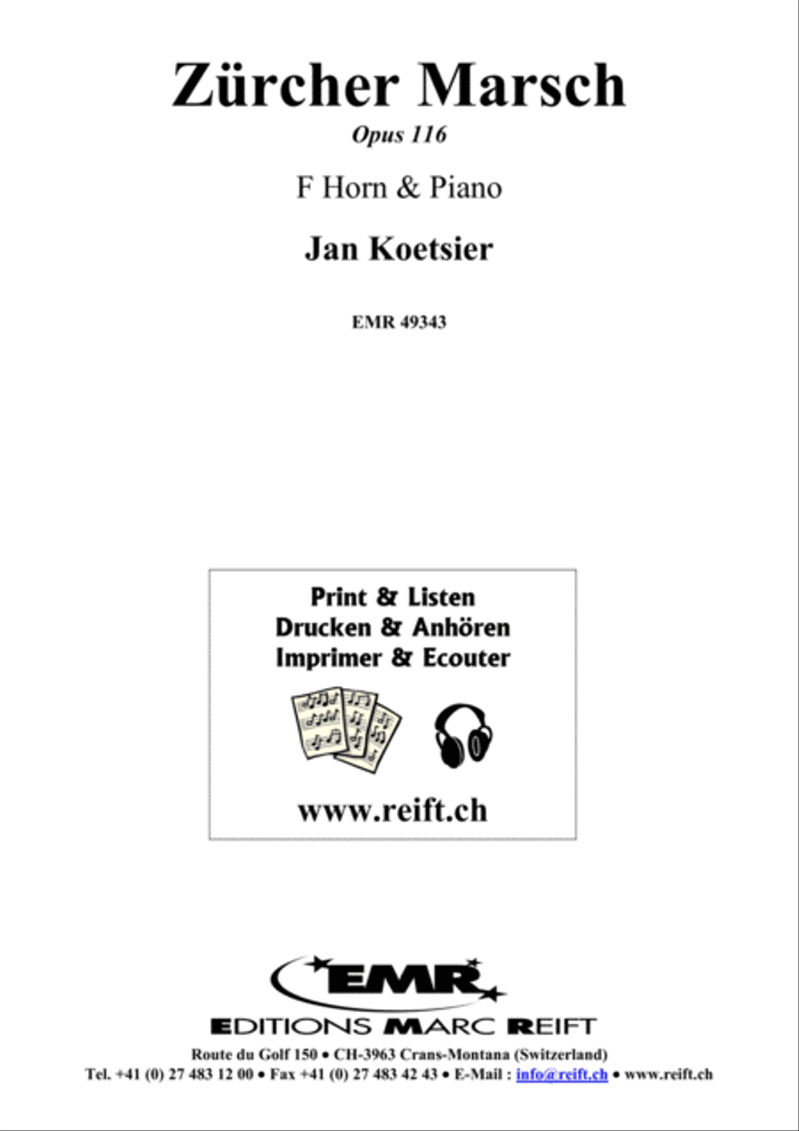 Zurcher Marsch Horn scores gallery preview page 1