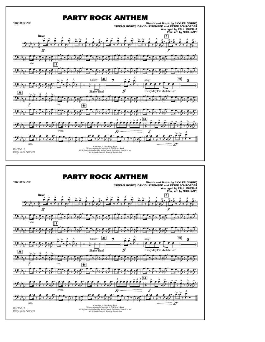 Party Rock Anthem - Trombone