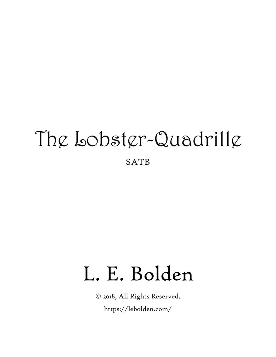 The Lobster-Quadrille The Lobster-Quadrille 4-Part scores gallery preview page 2