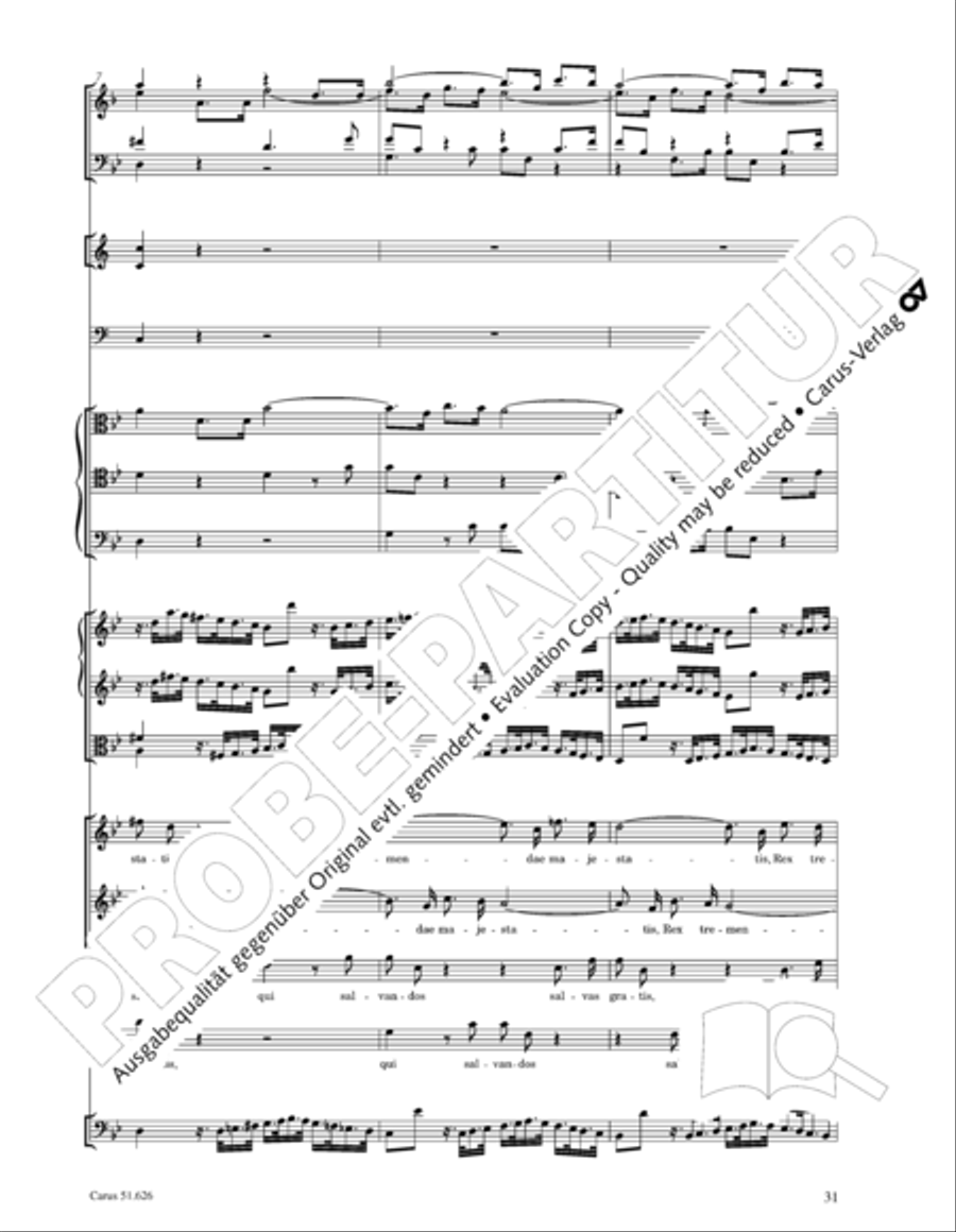Missa longa in C major (Missa longa in C) 4-Part scores gallery preview page 43