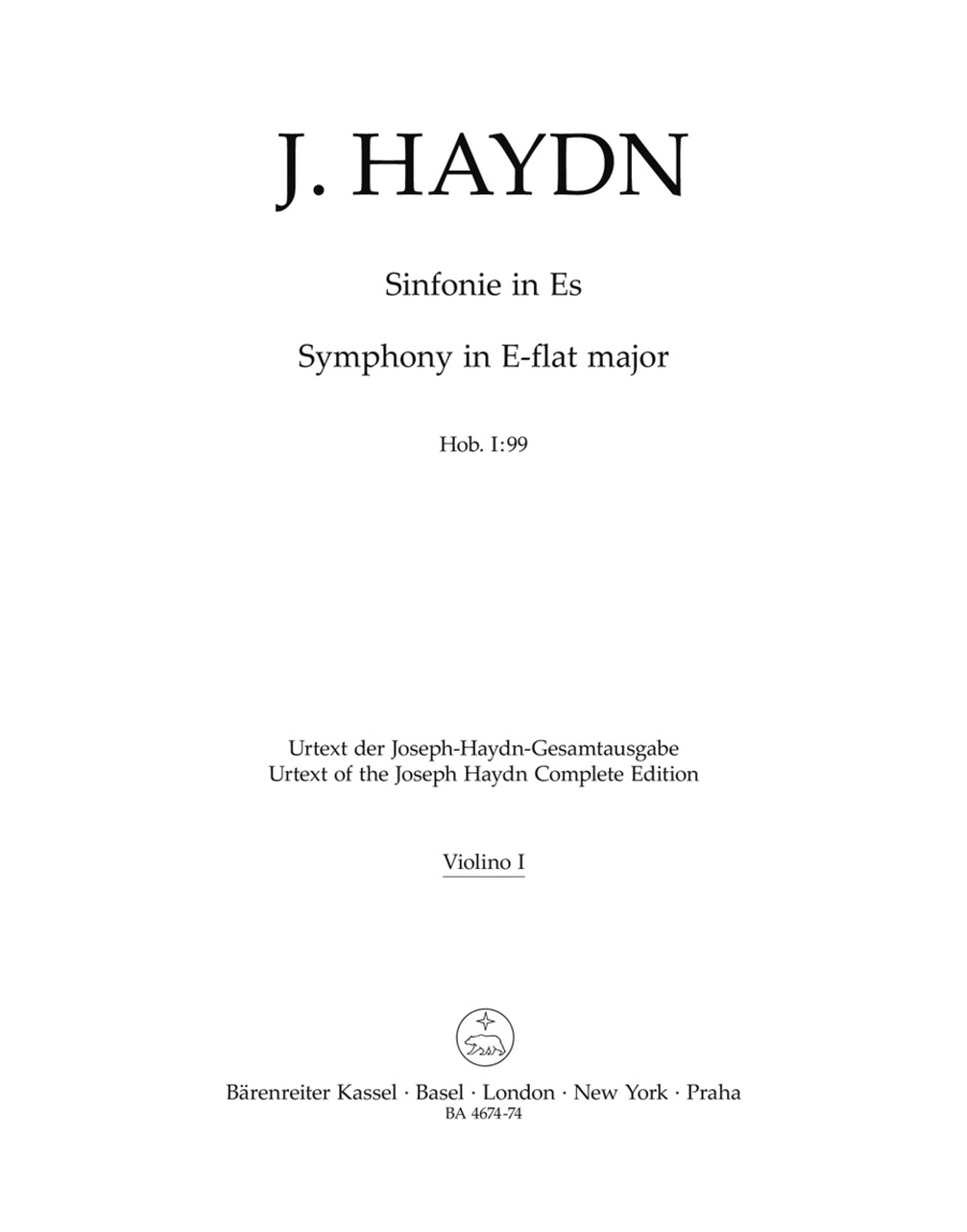 Londoner Symphony, No. 7 E flat major Hob.I:99 Violin scores gallery preview page 1