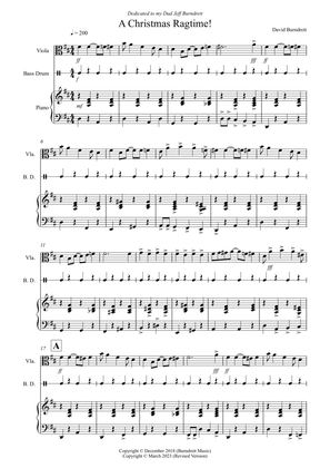 A Christmas Ragtime! for Viola and Piano
