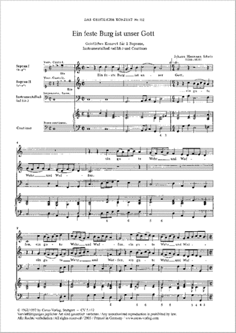 A mighty fortress is our God (Ein feste Burg ist unser Gott) Women's Choir scores gallery preview page 1
