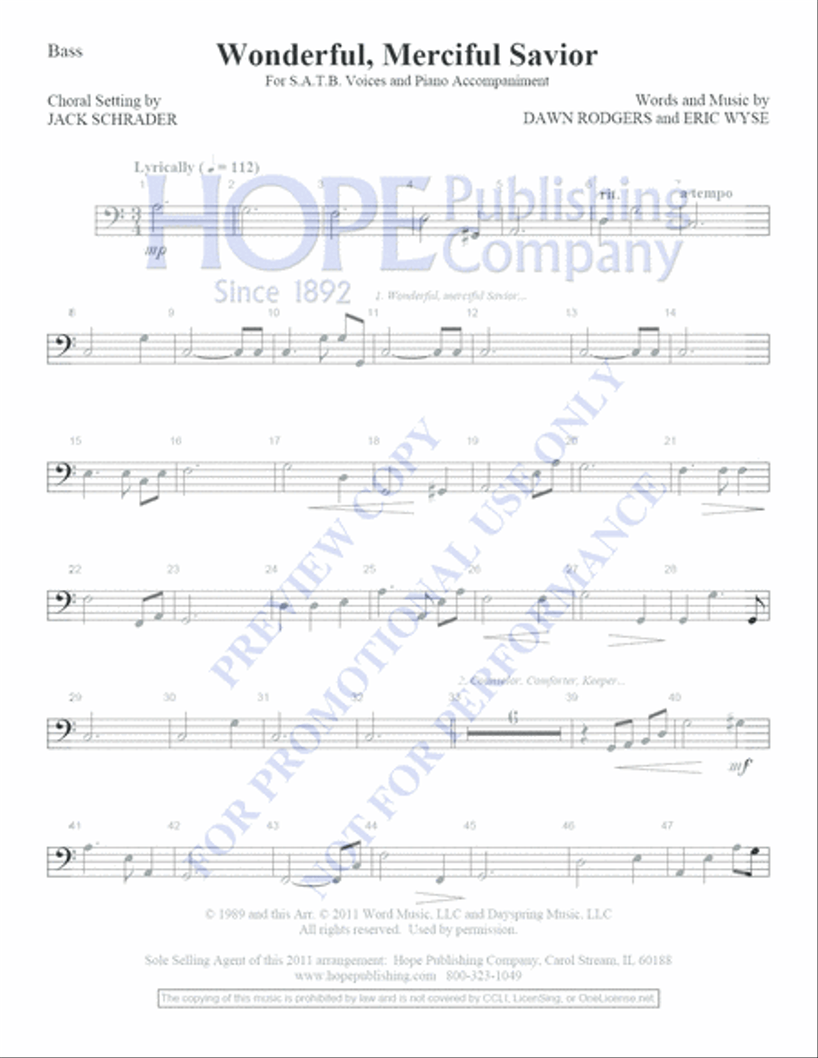 Wonderful, Merciful Savior Choir scores gallery preview page 5