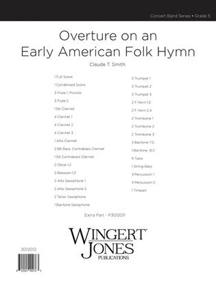 Overture On An Early American Folk Hymn - Full Score