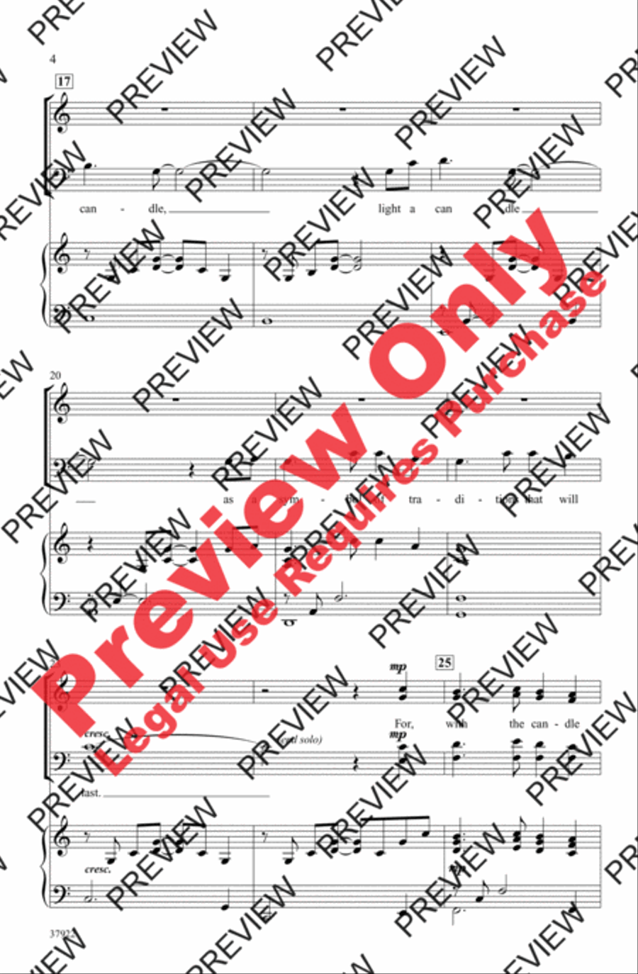 Light a Candle Light a Candle 4-Part scores gallery preview page 4
