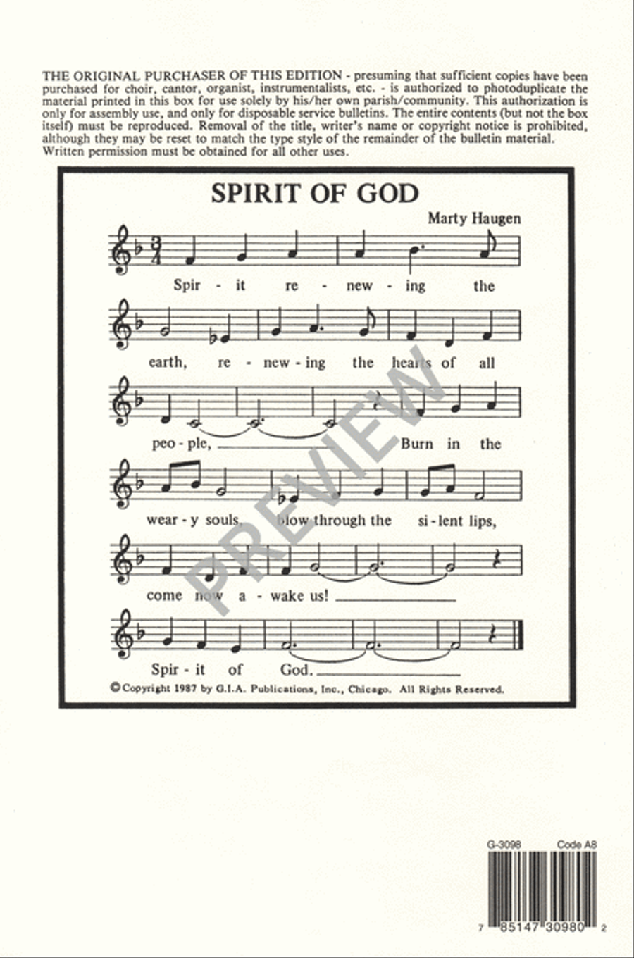 Spirit of God 4-Part scores gallery preview page 9