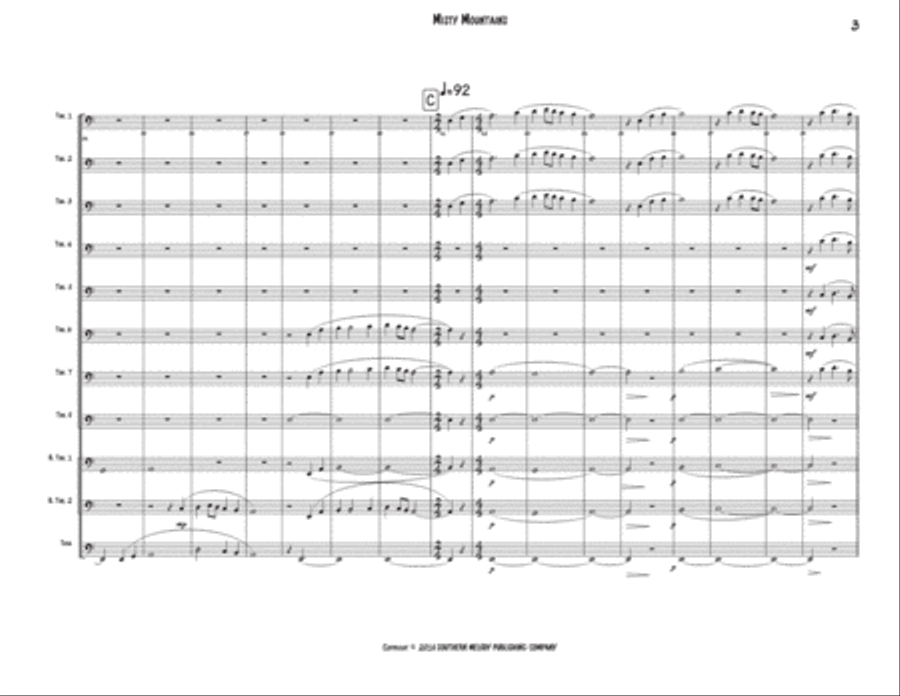 Misty Mountain Large Ensemble scores gallery preview page 3