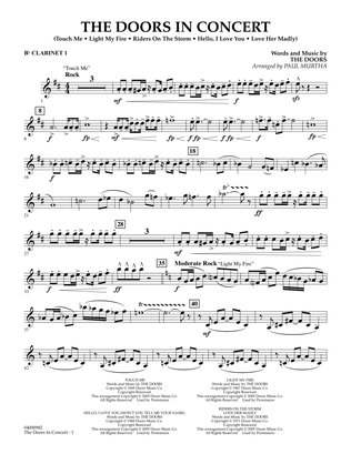 Book cover for The Doors in Concert (arr. Paul Murtha) - Bb Clarinet 1
