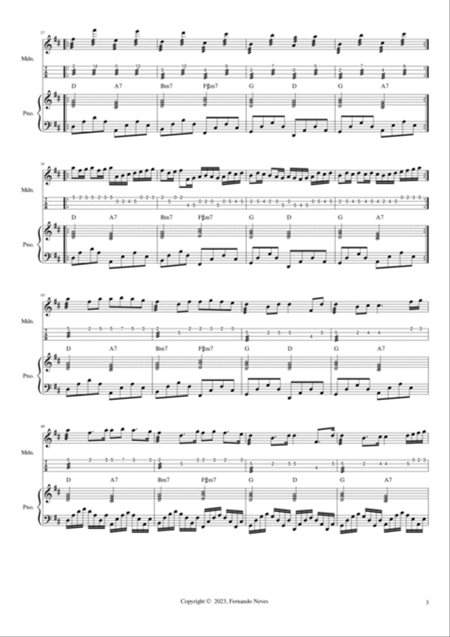 Pachelbel Canon in D for Mandolin Chamber Music scores gallery preview page 3
