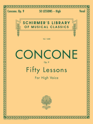 Book cover for 50 Lessons, Op. 9
