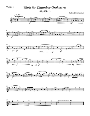 (Violin 1) Work for Chamber Orchestra (Op.6 No.1) - Dimitrashuk