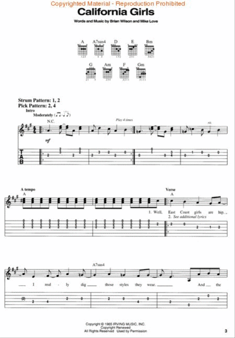 Best Of The Beach Boys - Easy Guitar Acoustic Guitar scores gallery preview page 2
