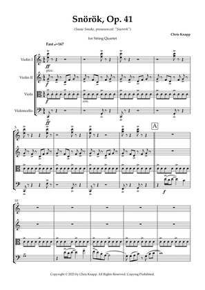 Snörök for String Quartet, Op. 41