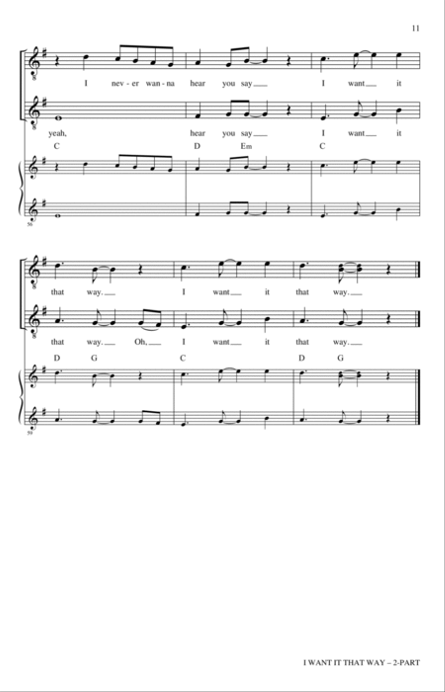 I Want It That Way (arr. Nathan Howe) A Cappella scores gallery preview page 9