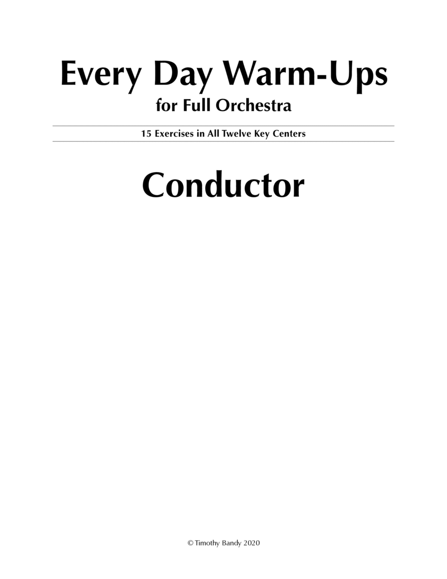 Every Day Warm-Ups Complete Set-All 12 Keys, Parts, & Scores image number null