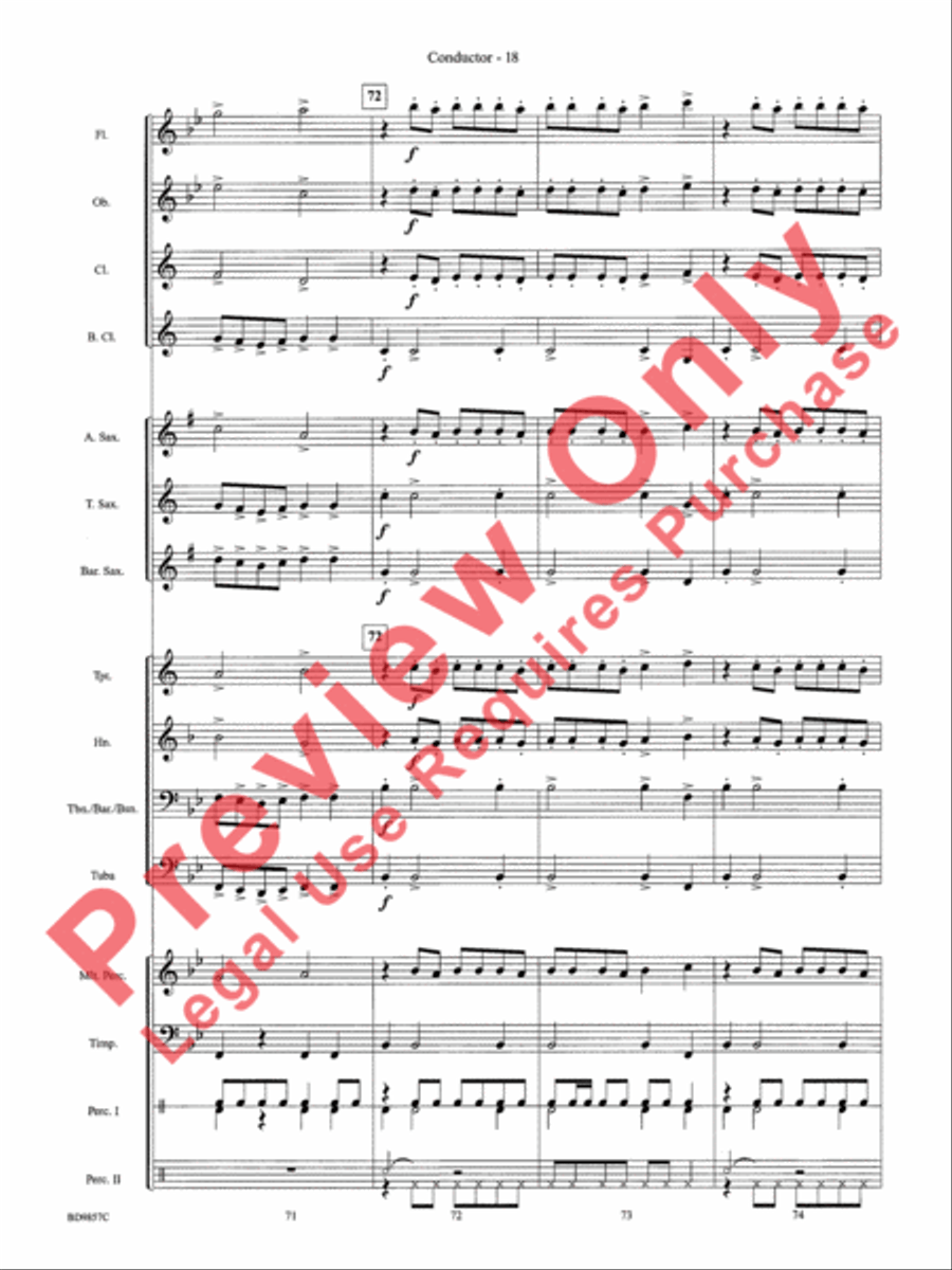 Contredanse Concert Band scores gallery preview page 20