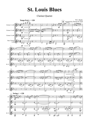 St. Louis Blues - W.C. Handy - Clarinet Quartet - C