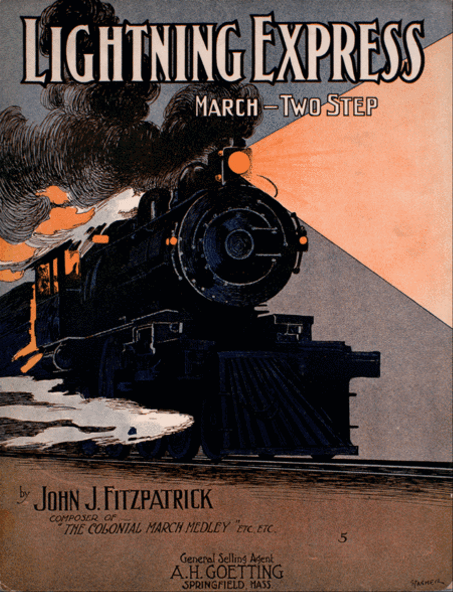 Lightning Express March-Two Step Piano Solo scores gallery preview page 1